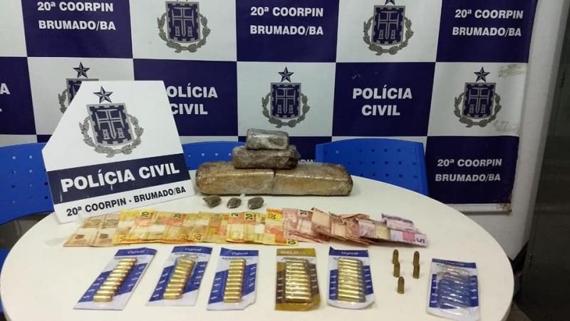 Brumado: Polícia Civil apreende drogas, munições e recupera bicicleta roubada