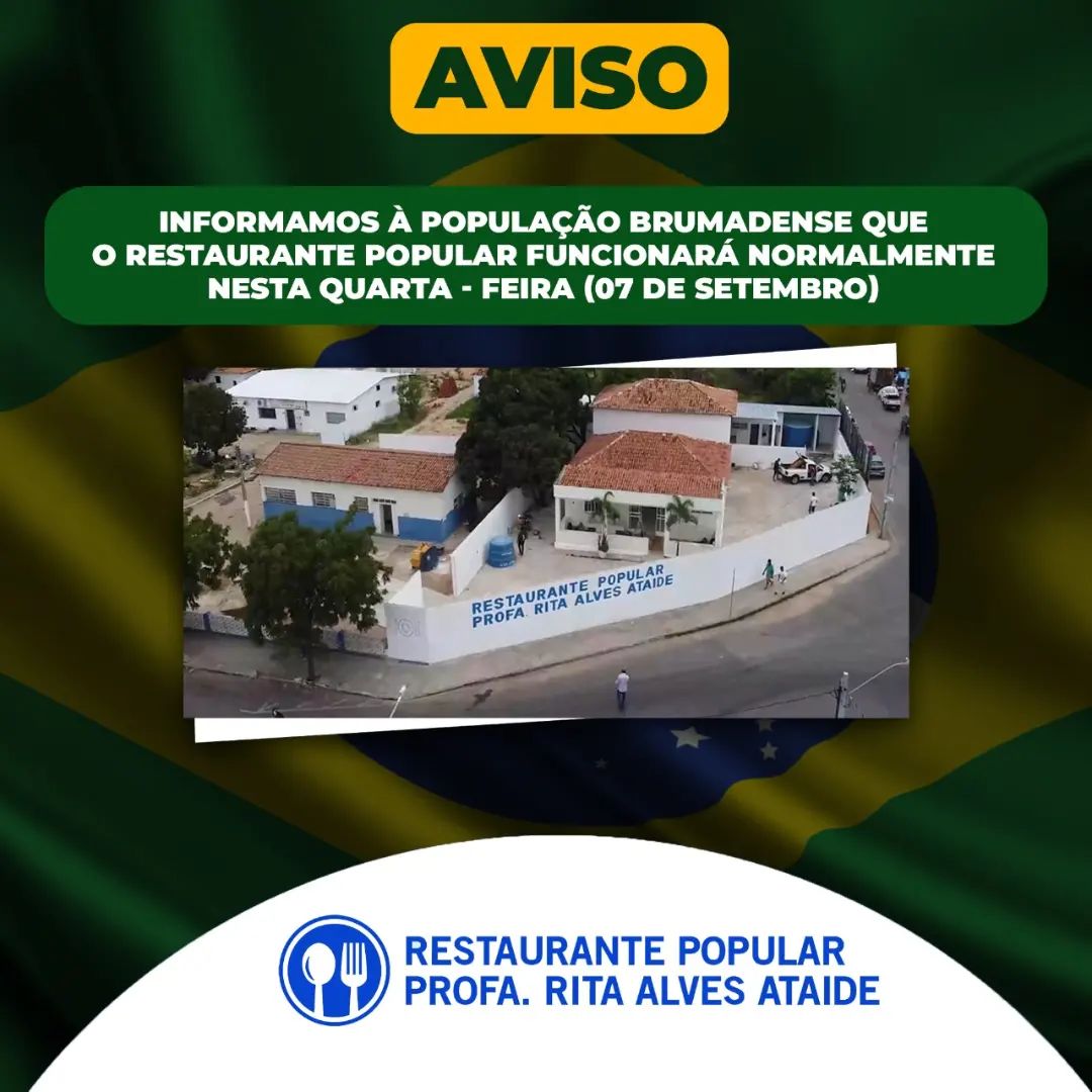 Brumado: Restaurante popular funcionará normalmente neste feriado de independência