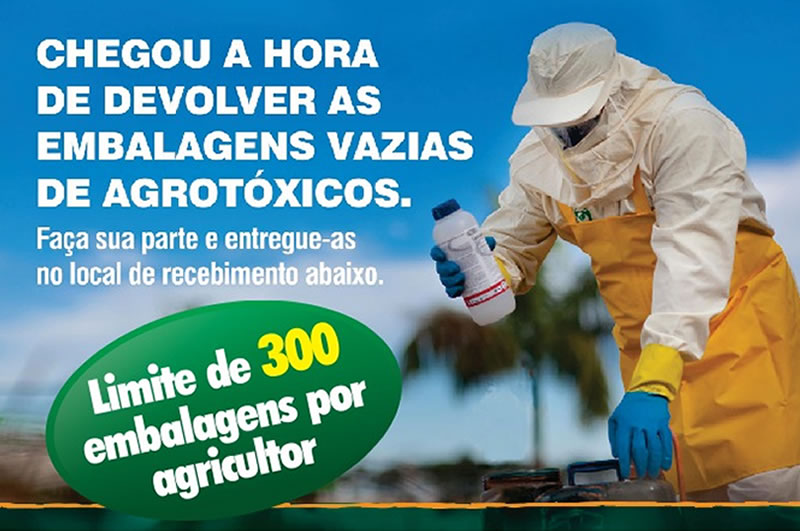 Brumado: Agricultores poderão devolver embalagens de agrotóxicos vazias com segurança