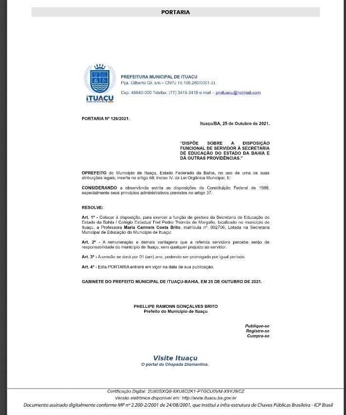 Prefeito de Ituaçu ignora normativa estadual e baixa portaria em suposto ato de favorecimento à sua tia