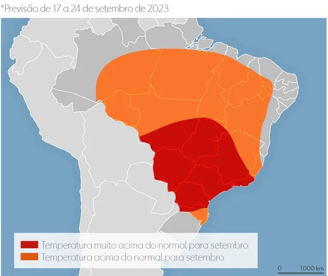 Última semana do inverno tem nova onda de calor pelo país