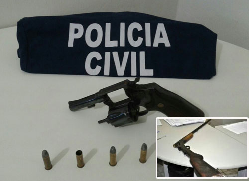 Armas utilizadas em homicídios são apreendidas pela polícia