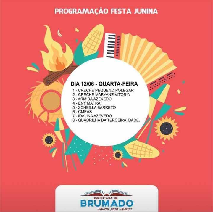 Confira a programação das Quadrilhas Juninas das Escolas de Brumado