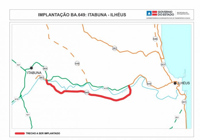Governo do Estado publica licitação que garante implantação de rodovia estadual entre Ilhéus e Itabuna