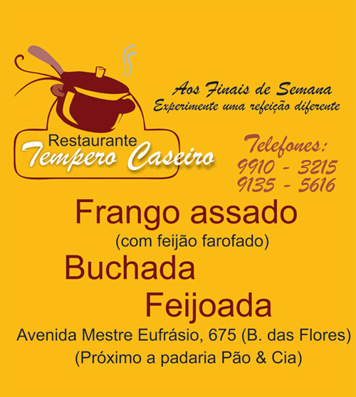 Aos finais de semana experimente uma refeição diferente