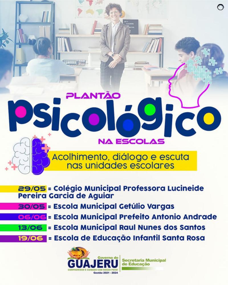 Plantão Psicológico em Guajeru oferece suporte emocional à comunidade escolar