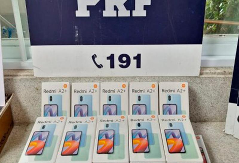 PRF apreende carga de celulares durante abordagem em Vitória da Conquista