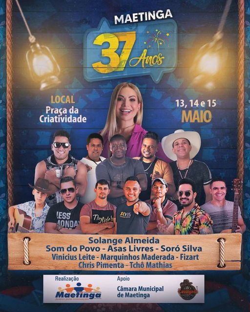 Evento em comemoração ao aniversário de Maetinga conta com várias atrações, confira:
