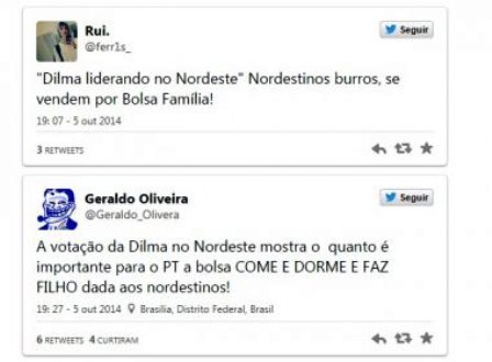 Nordestinos são vítimas de racismo após apuração dos votos para Presidente neste domingo