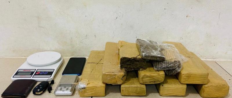 Homem é capturado com sete tabletes de maconha em Vitória da Coquista