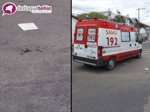 Acidente envolvendo duas motos deixa mulher ferida na Avenida Guilherme Dias