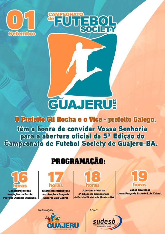 Guajeru: Vem aí a 5º edição do Campeonato de Futebol Society
