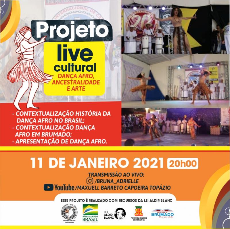 Brumado: Nesta segunda (11) tem Live Cultural Dança Afro, Ancestralidade e Arte