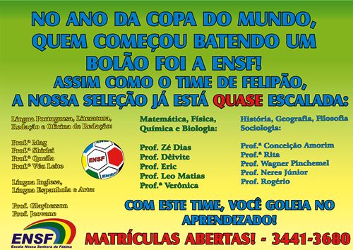 Escola Nossa Senhora de Fátima Matriculas abertas