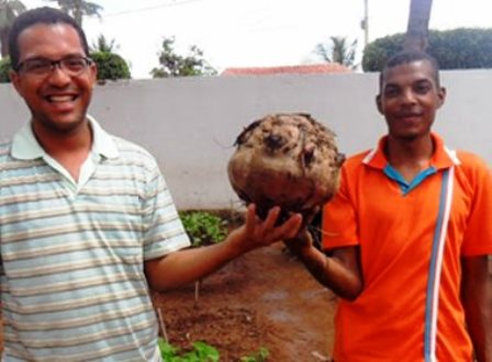 Marcionílio de Souza: Agricultora colhe beterraba de 5,7 kg 