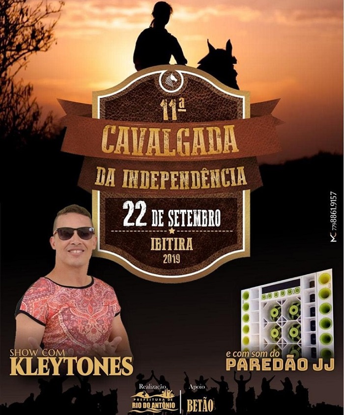Rio do Antônio: 11ª Cavalgada da Independência acontece no distrito de Ibitira no dia 22 de Setembro 