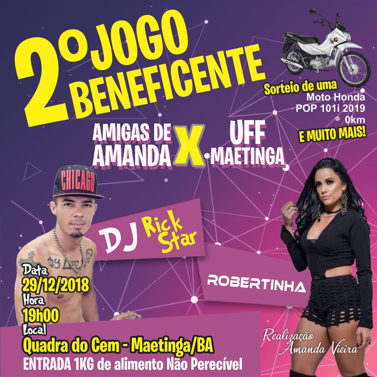 Vem aí 2º jogo beneficente AMIGAS DE AMANDA vs UFF MAETINGA