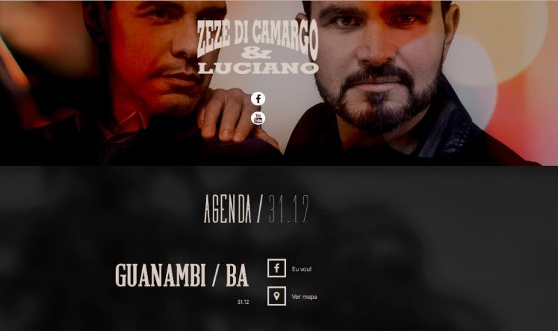 Réveillon de Guanambi contará com show de Zezé de Camargo e Luciano