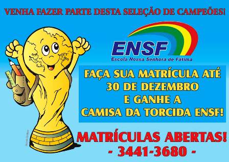 Matriculas abertas na Escola Nossa Senhora de Fátima