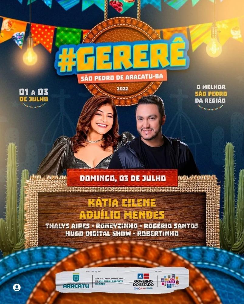 Prefeitura de Aracatu divulga grade completa do São Pedro