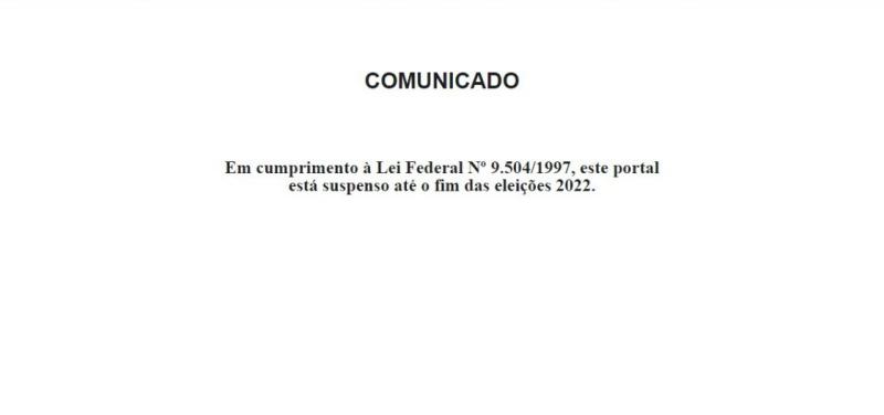 Site do governo da Bahia é suspenso após decisão judicial