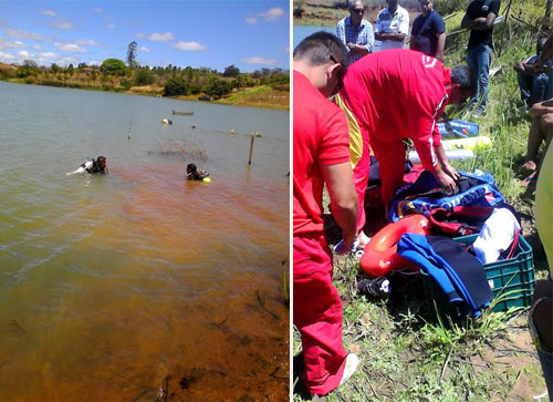 Bombeiros resgatam corpo de homem na represa do Comocoxico