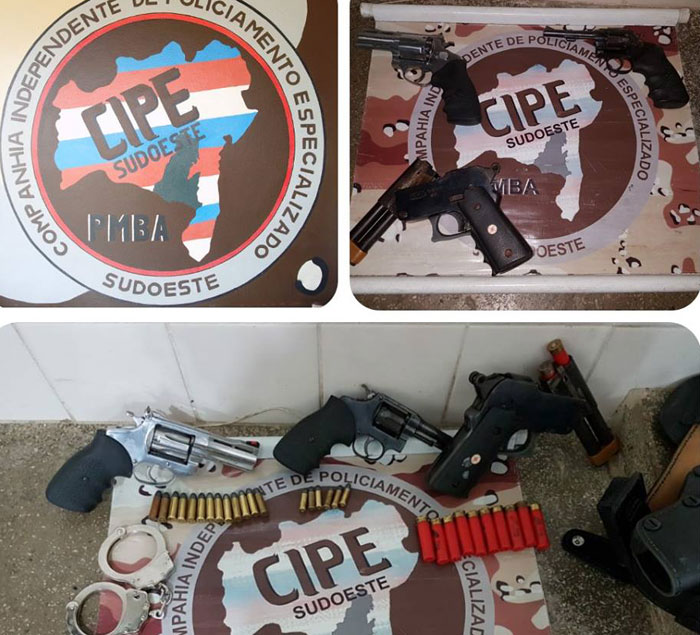 Homem com problemas com ciganos é preso em Jânio Quadros com diversas armas e munições