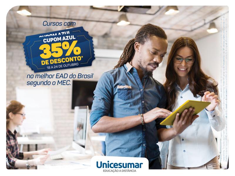 Unicesumar lança campanha Cupom Azul, com descontos incríveis em diversos cursos; confira