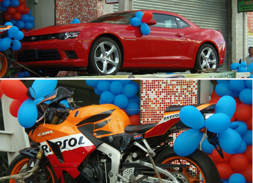 Acelere sua sorte, um Camaro e uma super moto Repsol podem ir para a sua garagem