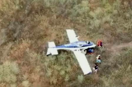 Lençóis: Avião monomotor cai, vitimas tiverem apenas escoriações leves
