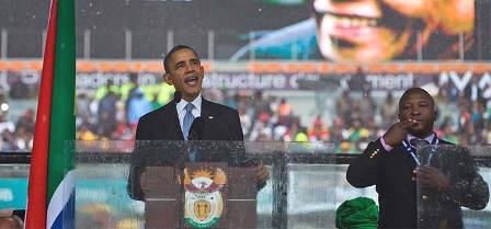 Intérprete para surdos-mudos da cerimônia de Mandela era um impostor