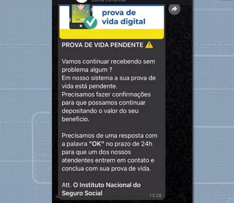 Criminosos usam prova de vida do INSS para aplicar golpe na Bahia