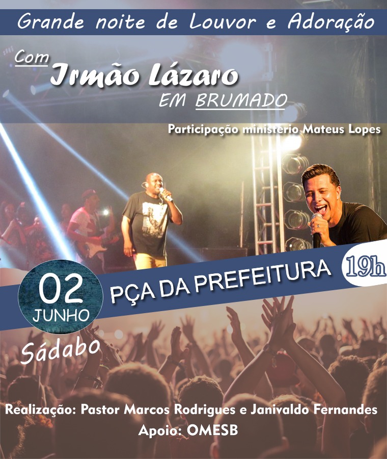 Grande evento gospel será realizado neste sábado (02) em Brumado
