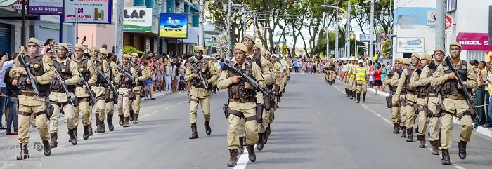 PM comemora 7 de setembro com 1.630 policiais militares 