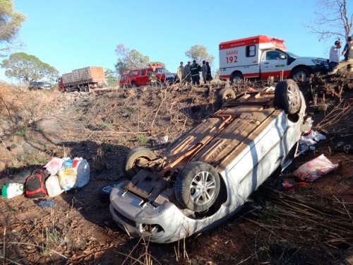 Barreiras: Um morto e quatro feridos em capotamento na BR-242