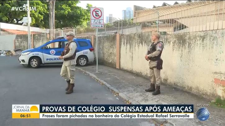 Provas de colégio de Salvador são suspensas após ameaças massacre, caso semelhante aconteceu em Brumado