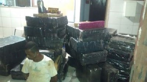 BR-116: Peto da 57ª CIPM apreende uma tonelada de maconha