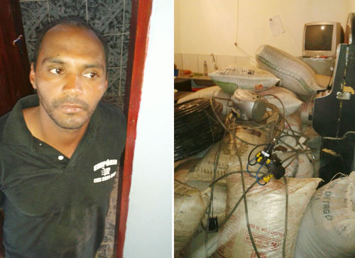 IBICOARA: Homem é preso com 20 sacas de café e outros produtos proveniente de roubo