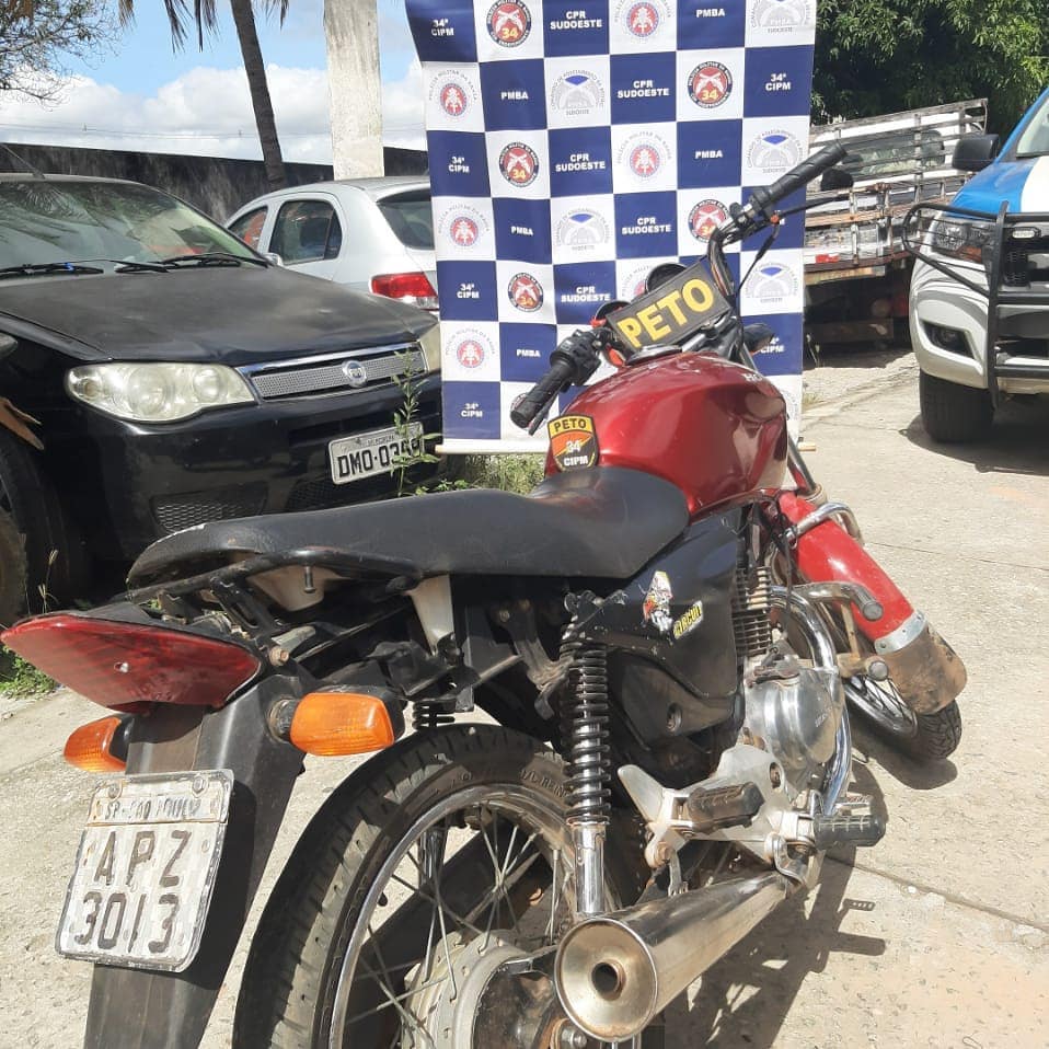 Brumado: Polícia Militar localiza na Vila Presidente Vargas moto com restrição de roubo/furto