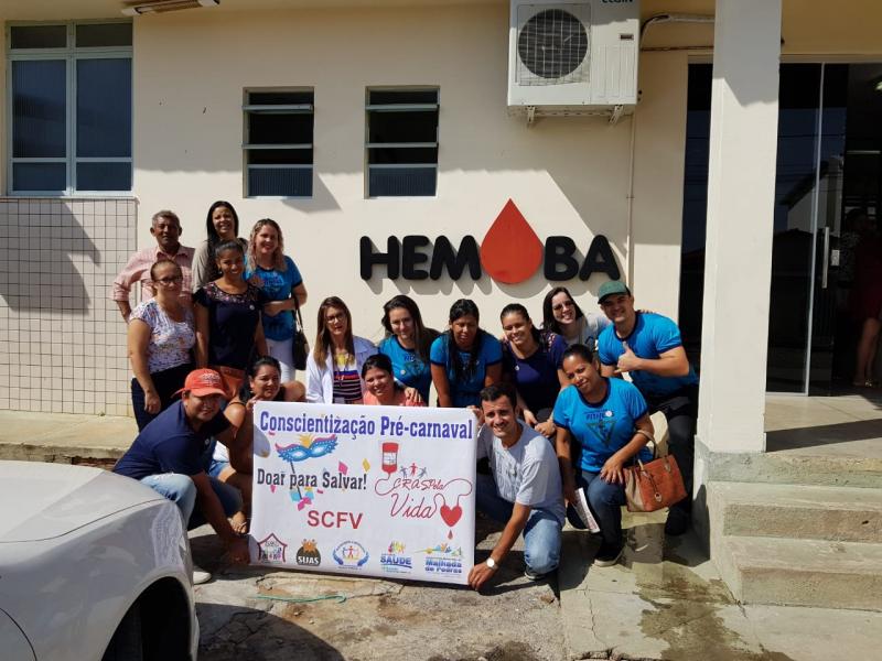 Cras de Malhada de Pedras realiza doação de Sangue coletiva em campanha pré-carnaval