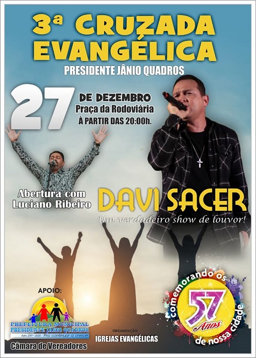 Vem aí a 3º Cruzada Evangélica de Presidente Jânio Quadros