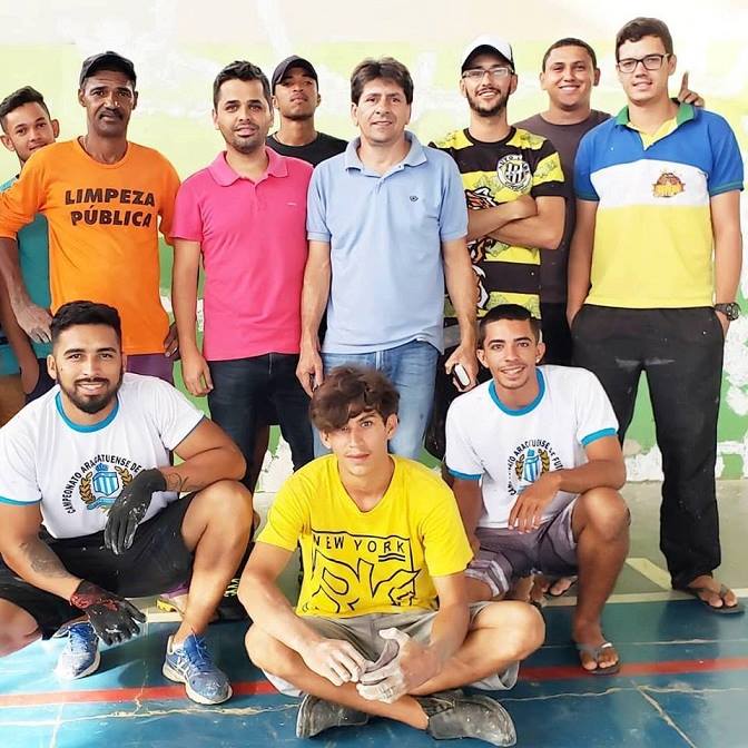 Ginásio poliesportivo de Aracatu tem obras de reforma iniciadas