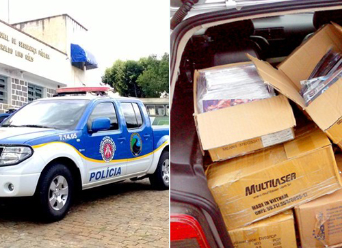 Brumadense é detido pela PRE com produtos piratas