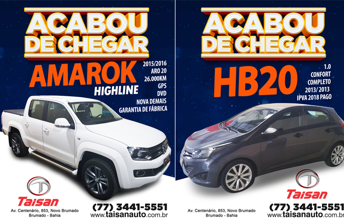 O veículo de sua preferência está na Taisan Auto, com todas as vantagens e facilidades