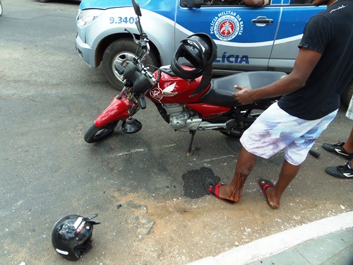 Acidente no centro da cidade deixa uma pessoa ferida