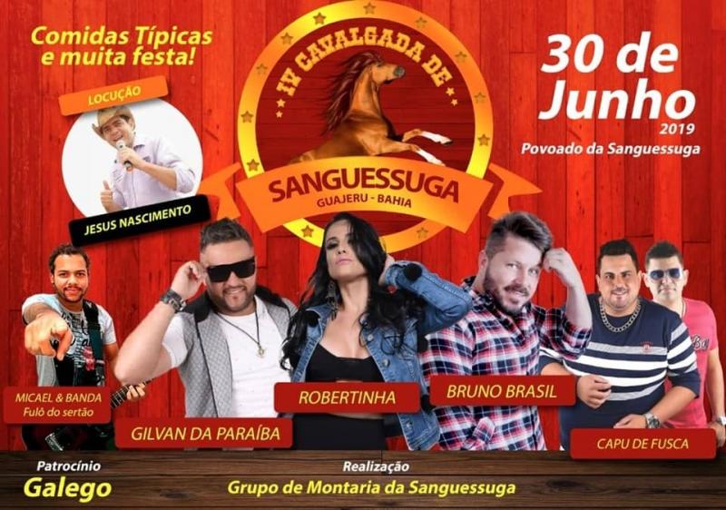 Guajeru: IV Cavalgada do Povoado de Sanguessuga acontecerá dia 30