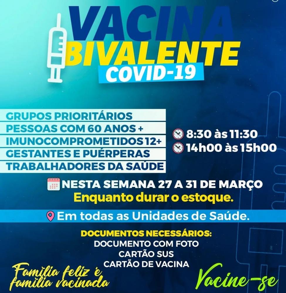Governo de Guajeru anuncia vacinação bivalente contra a covid-19