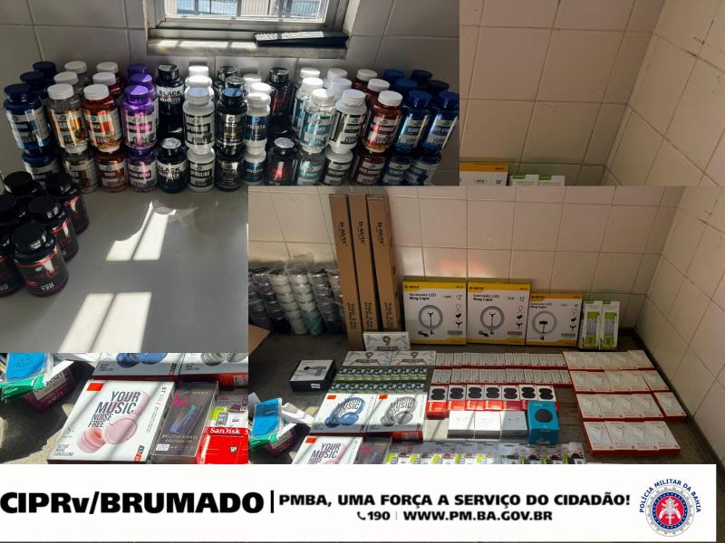 Região de Guanambi: Polícia apreende medicamentos, suplementos e produtos importados sem nota fiscal