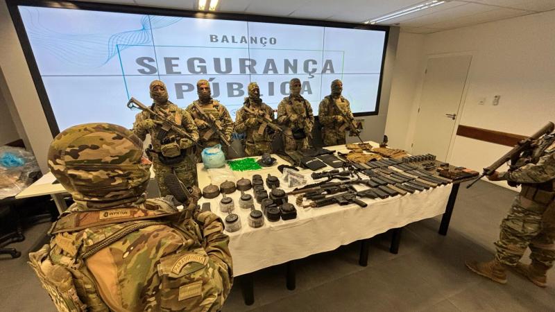 35 líderes de facções e 19 fuzis são localizados em cerco fechado contra traficantes na Bahia