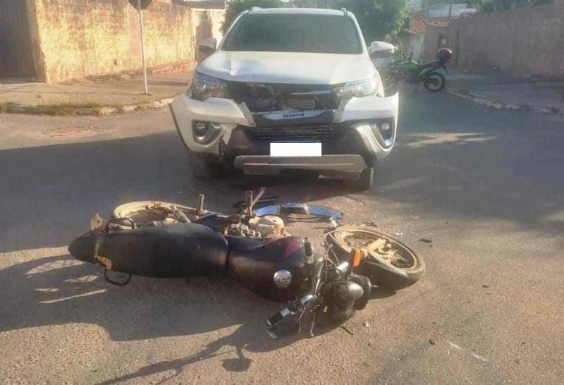 Motociclista fica ferido após acidente em Guanambi